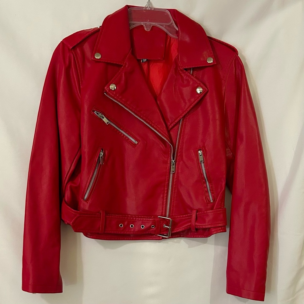 Red Women's Biker Jacket